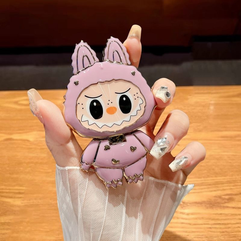 Labubu Charm! Cute 360° Rotating Mirror & Phone Stand - Taobao product photo 3