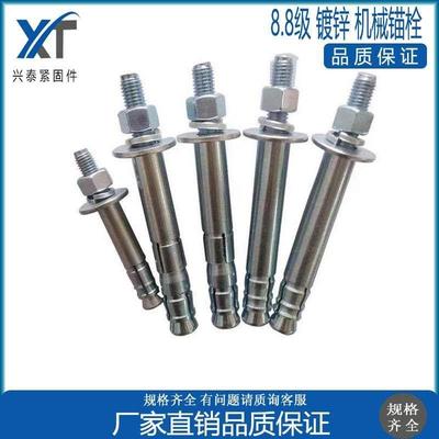 高强度后扩底机械锚栓国标8.8级电镀锌自切底机械锚栓重型膨胀