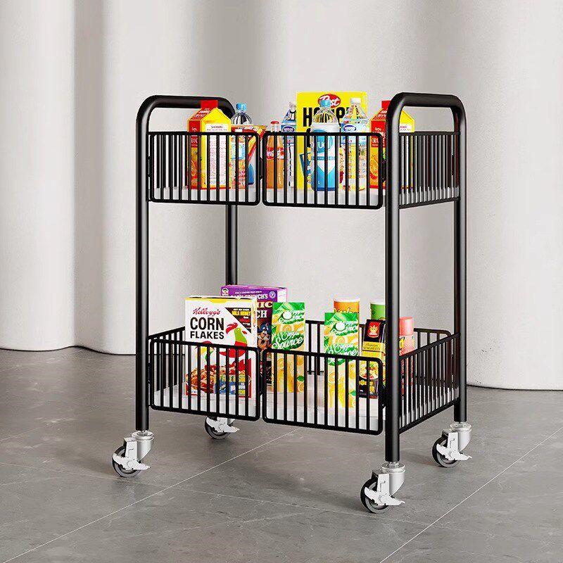 摆摊小推车可折叠手推地摊车可移动洗手间多层家用客厅零食收纳架