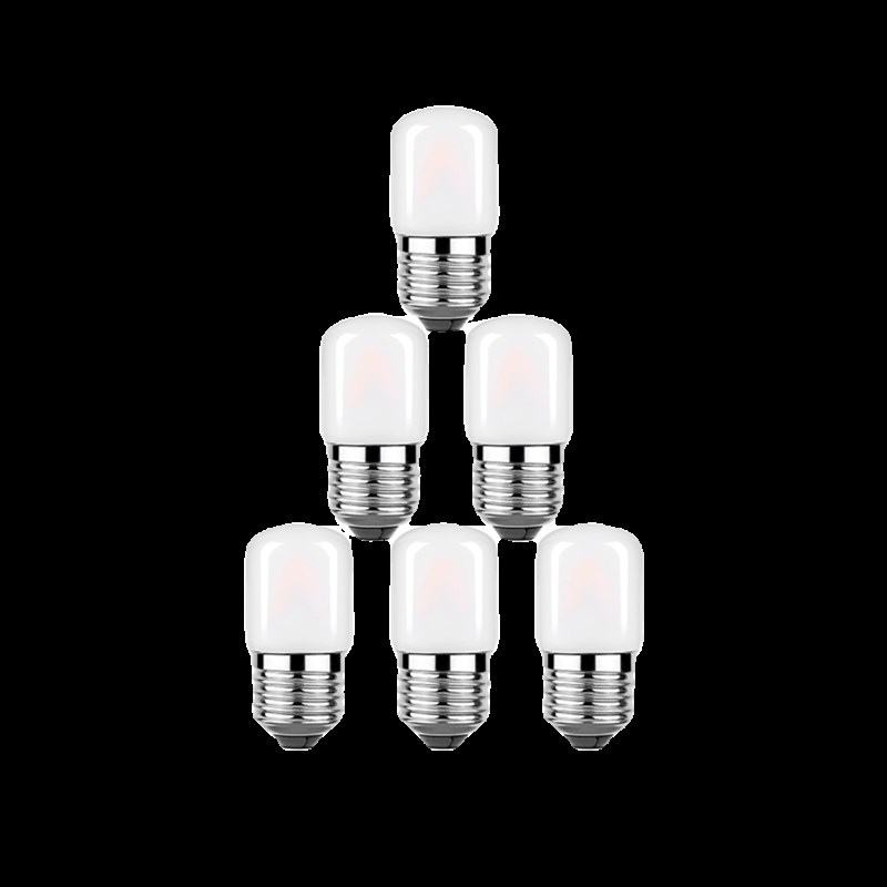 6个装爱迪生led灯泡E27大螺口T28管泡磨砂玻璃1瓦床头小夜灯光源