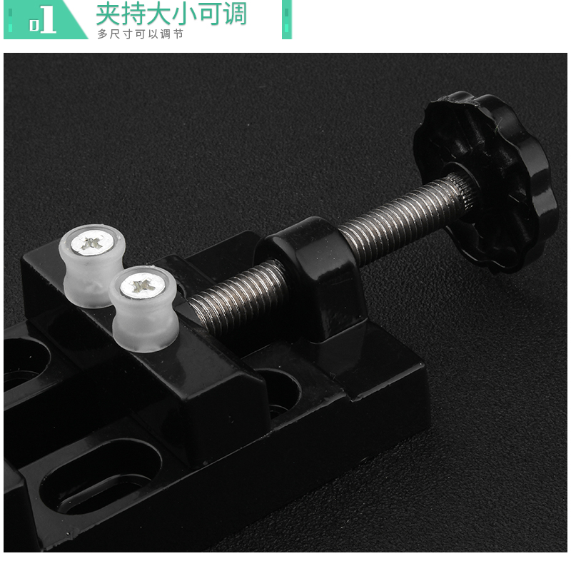 创拓者迷你台虎钳吸盘式小型台钳桌虎钳模型台钳核雕微雕夹床台钳