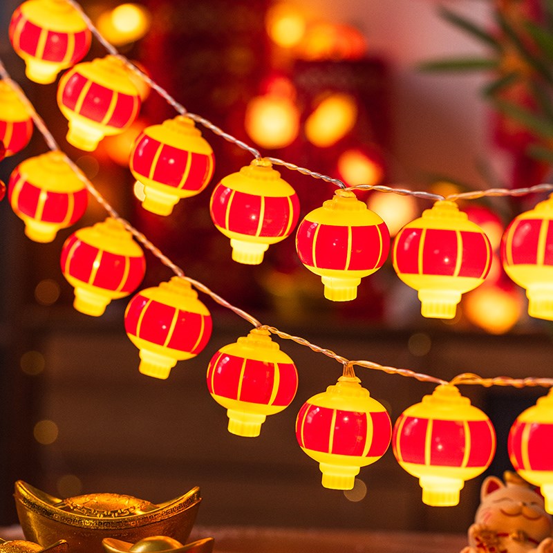 2025蛇年新款灯笼挂饰新年装饰阳台布置福字灯串春节过年大门挂件