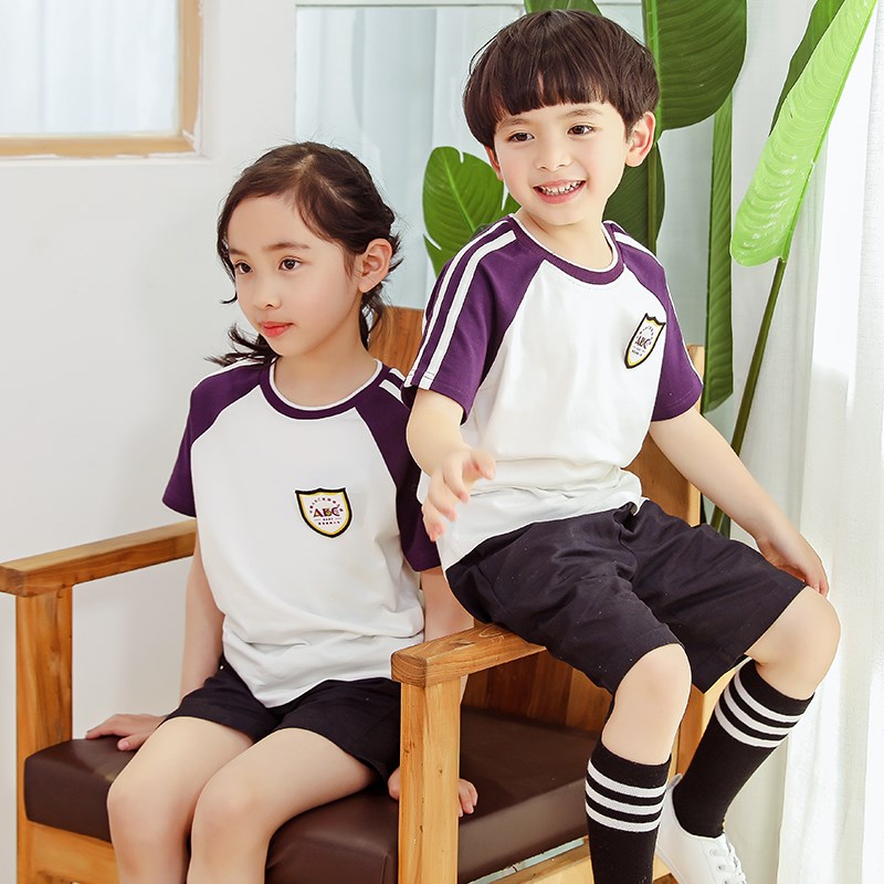幼稚园幼儿园园服中小学生班服校服纯棉英伦学院风定制表演服夏装