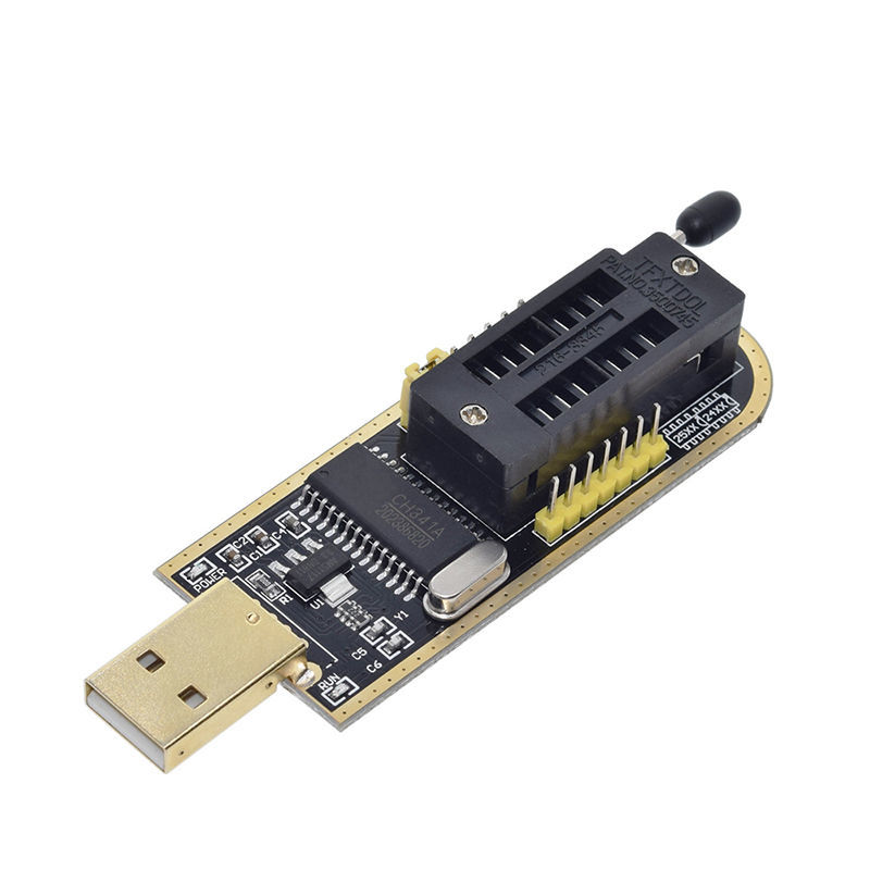 CH341A编程器 USB 主板路由液晶 BIOS FLASH 24 25 烧录器