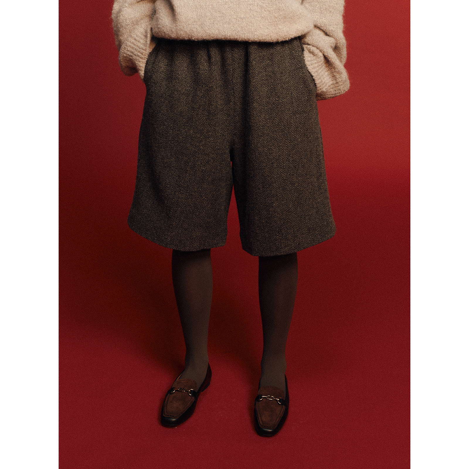 BasicWear15InHug/羊毛中裤