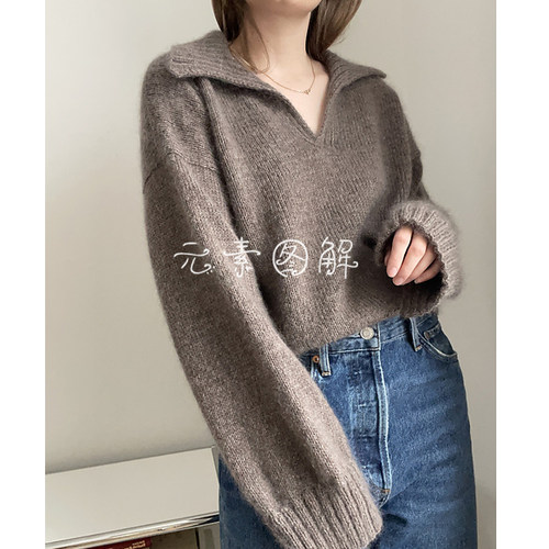 落暮套衫图解织毛衣教程