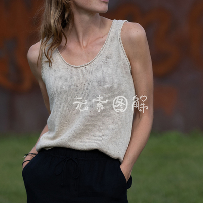 简行背心图解织毛衣教程