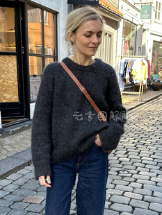 索尼亚套衫图解sonja sweater 女士圆领毛衣编织图解文字教程