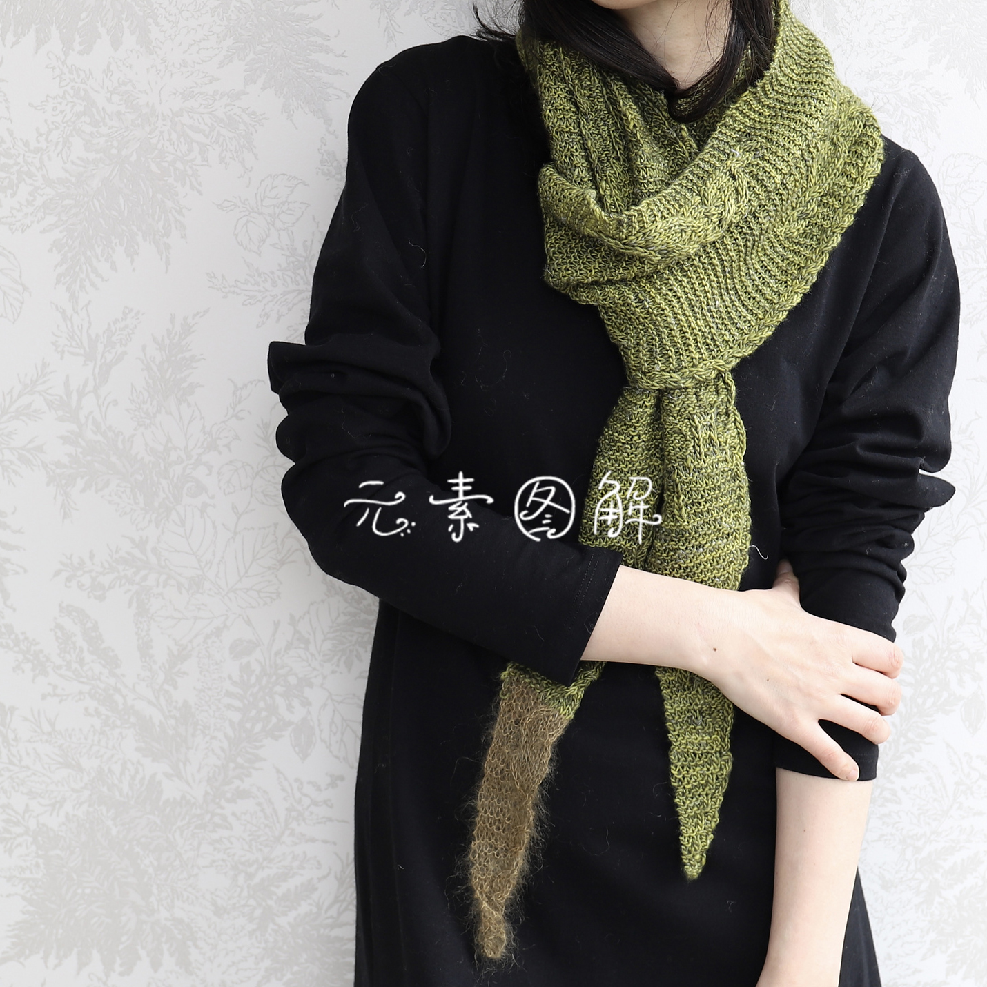 蝶翼围巾图解编织教程