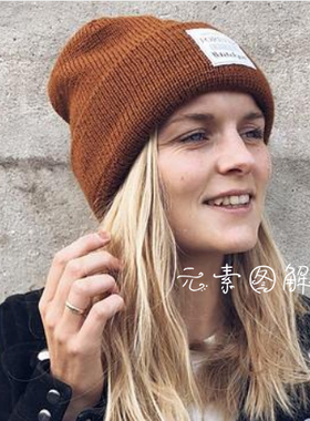 1006奥斯陆帽图解 男女儿童时尚ACNE笑脸帽同款 编织教程中文字版