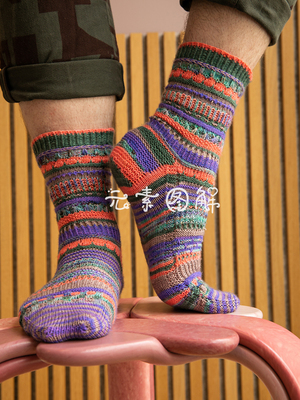 [英文]clue1-3妖男2025神秘织袜子图解 棒针编织文字图解教程