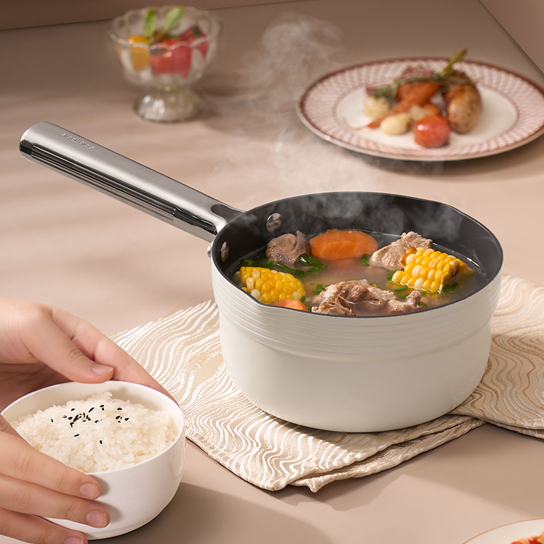 苏拉食光琴小奶锅钛晶不粘锅泡面锅宝宝婴儿辅食锅一人食小锅