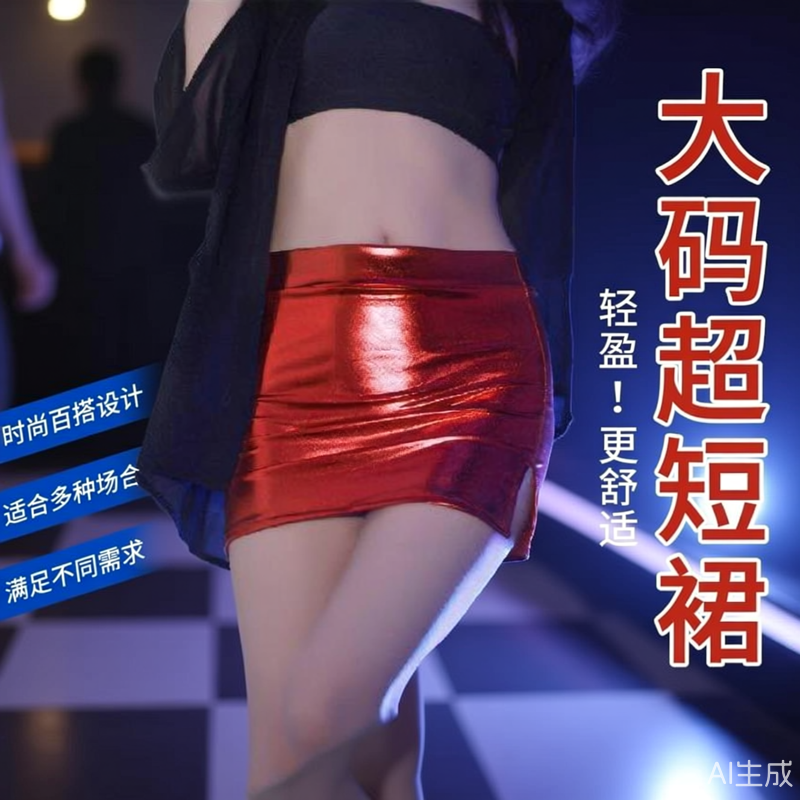 包臀裙皮裙OL半身超短裙没内衬性感紧身辣妹后妈pu裙短裙狗短情侣