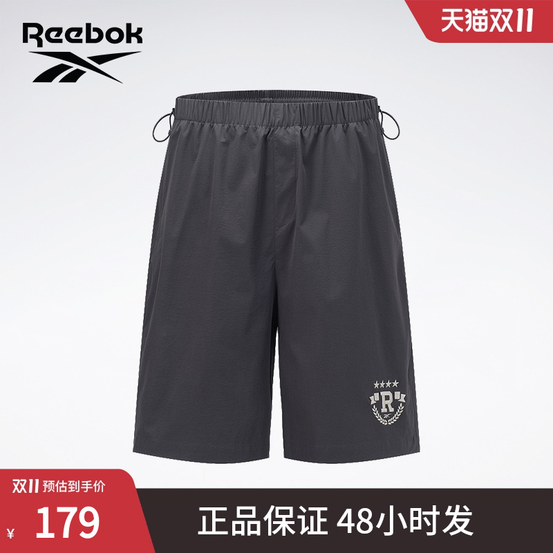 Reebok锐步官方24夏季新款男女同款梭织时候休闲简约宽松运动短裤
