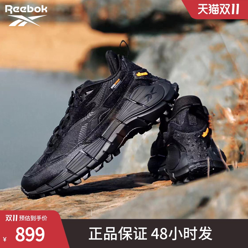 锐步黑色鞋子女秋冬款女鞋户外跑步鞋男登山运动鞋ZIG KINETICA