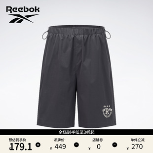 Reebok锐步官方24夏季 新款 男女同款 梭织时候休闲简约宽松运动短裤