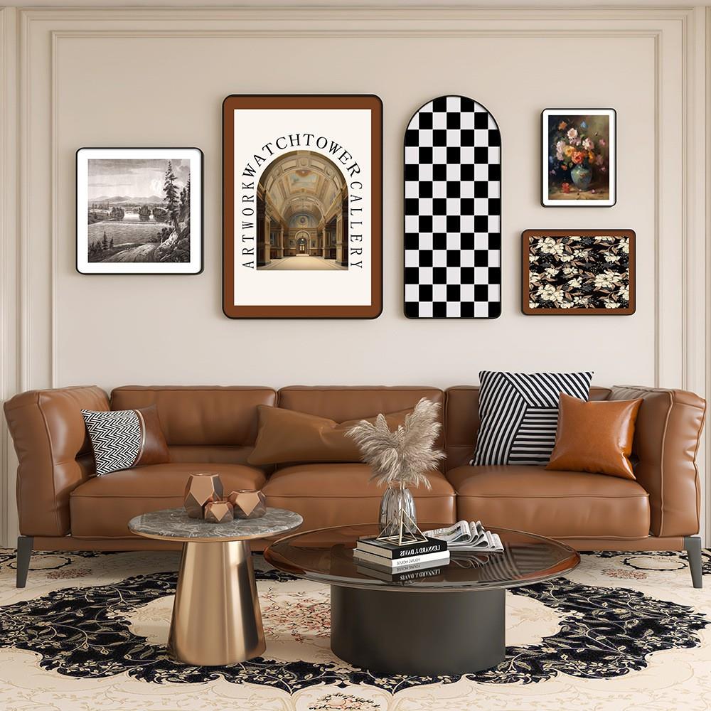 法式覆古客厅装饰画 画欧式沙发背景墙挂画 画现代轻奢小众文艺挂