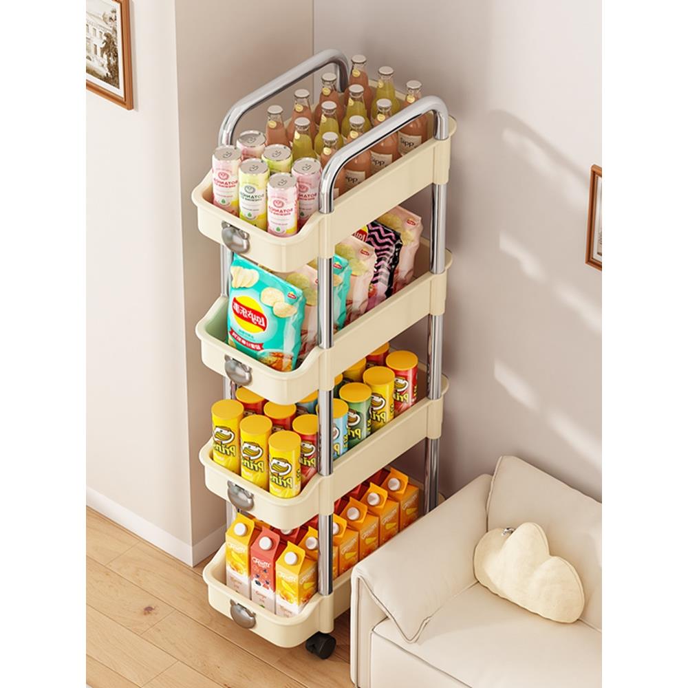 小推车夹缝置物架厨房超窄可移动储物架卫生间宿舍多层落地收纳架