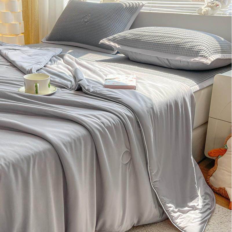 夏季冰丝夏凉被可机洗水洗空调被夏被薄被子单双人宿舍学生夏天灰,床上用品,化纤被,淘宝优惠券,粉丝福利购,淘宝优惠卷