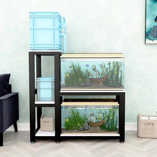 鱼缸架花架一体高低组合多层底座客厅专用铁艺周转箱承重架子定制