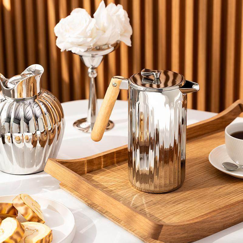 欧式不锈钢法压壶轻奢家用咖啡壶手冲咖啡过滤器具创意法式压杯壶,餐饮具,法压壶/滤压壶,淘宝优惠券,粉丝福利购,淘宝优惠卷