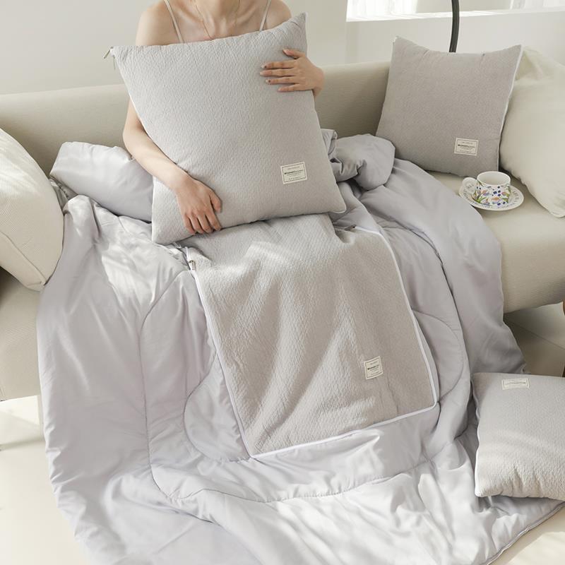 全棉汽车载抱枕被子两用二合一办公室午睡毯子可折叠靠枕头空调被