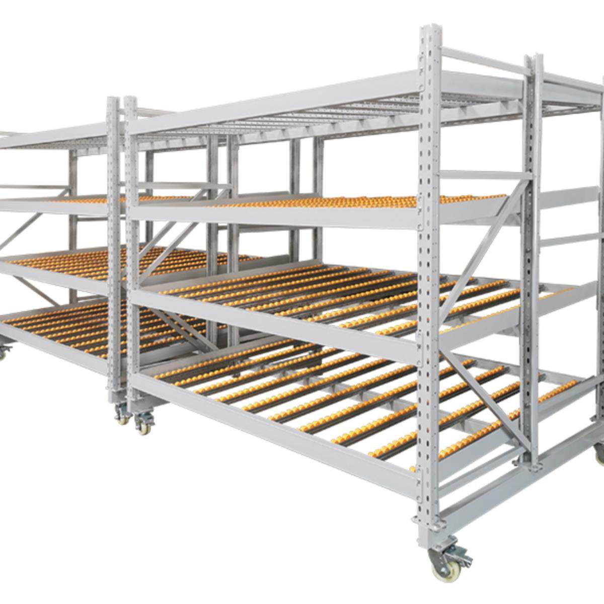 仓储流利货架可移动滑轨滚轮工厂车间仓库库房储藏置物架流利货架,商业/办公家具,仓储货架,淘宝优惠券,粉丝福利购,淘宝优惠卷