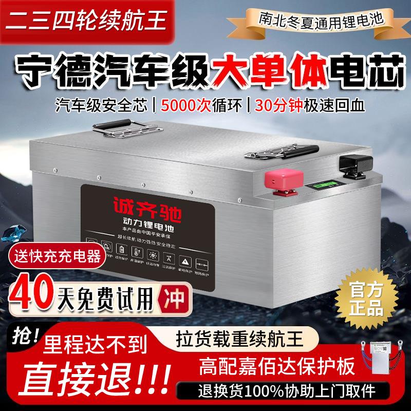 电动二三四轮车锂电瓶72v48伏60磷酸铁锂全新正品国标外送长续航