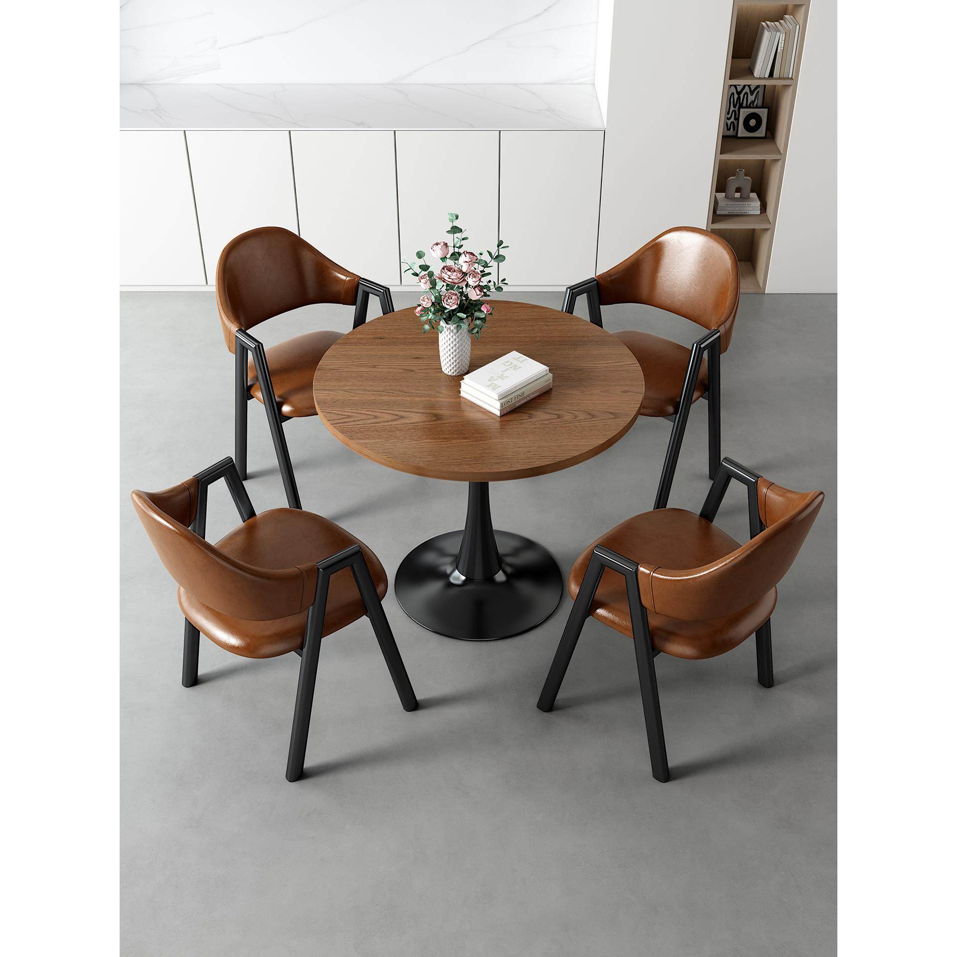 简约休闲客厅餐桌接待洽谈桌椅组合奶茶店会客厅阳台小圆桌茶几