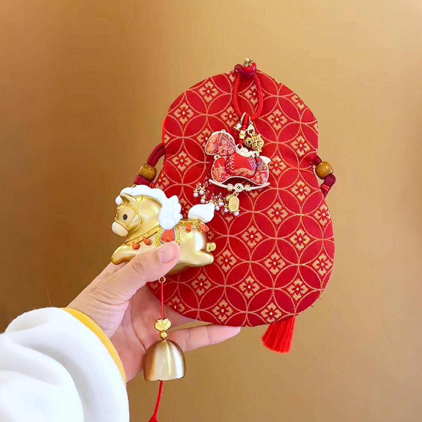 马年刺绣红包新中式国风宋锦葫芦零钱包送儿童春节过年万元利是封