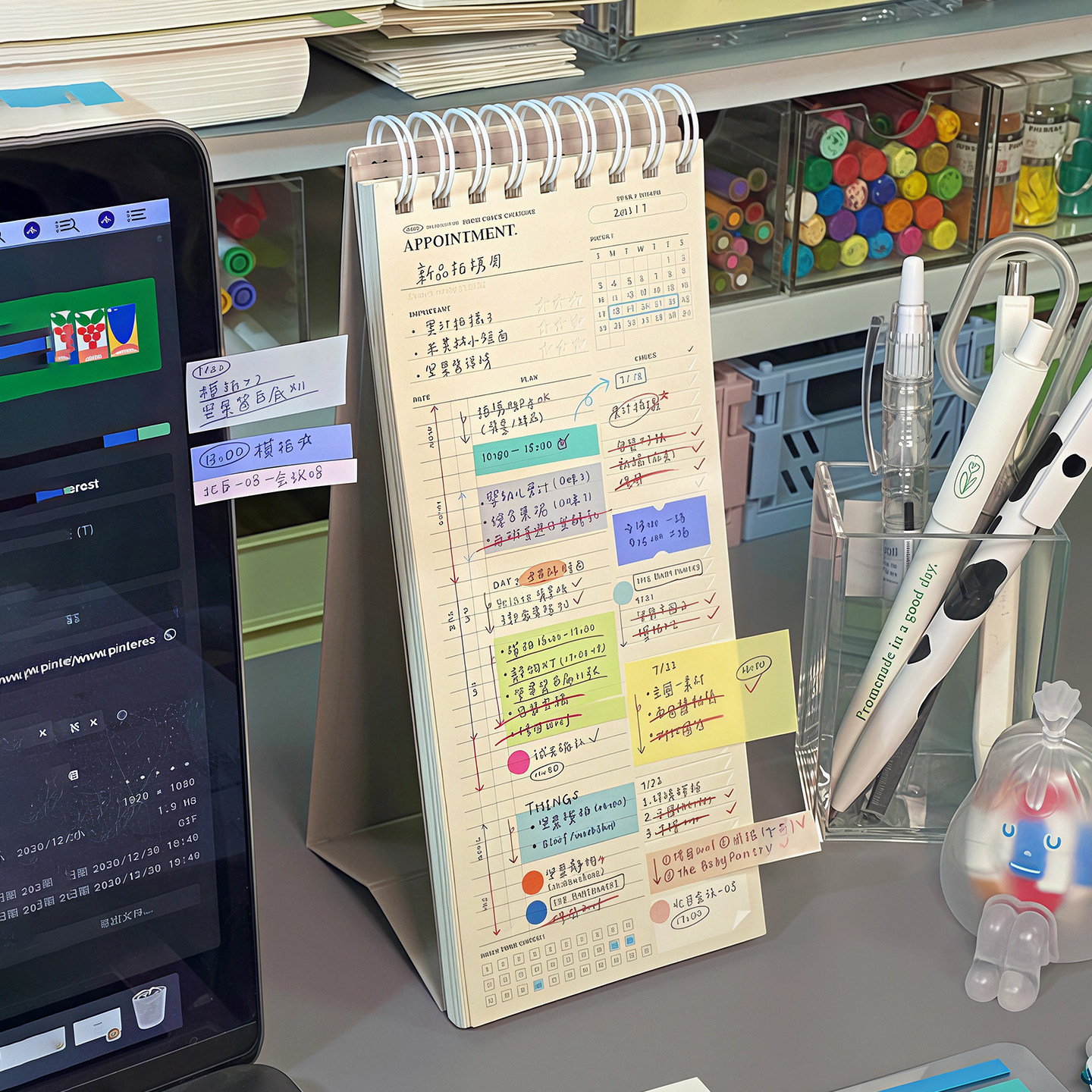 可立式计划本桌面todolist学习计划每日一页台历初高中生日程计划