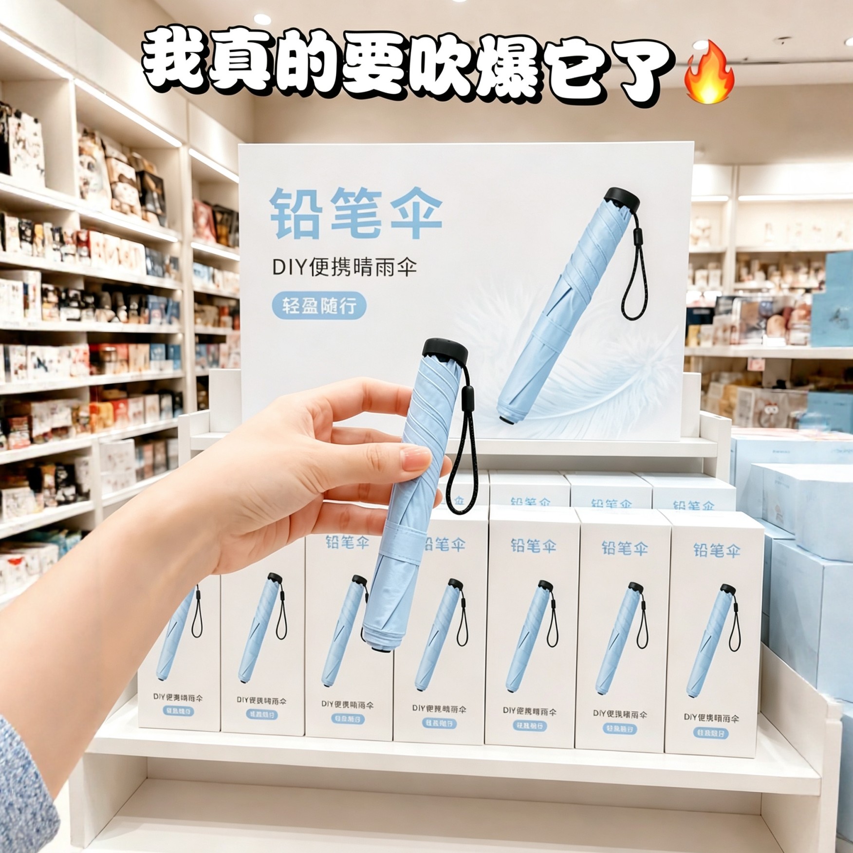铅笔伞超轻小巧便携遮阳伞防紫外线晴雨两用防晒超细户外迷你雨伞