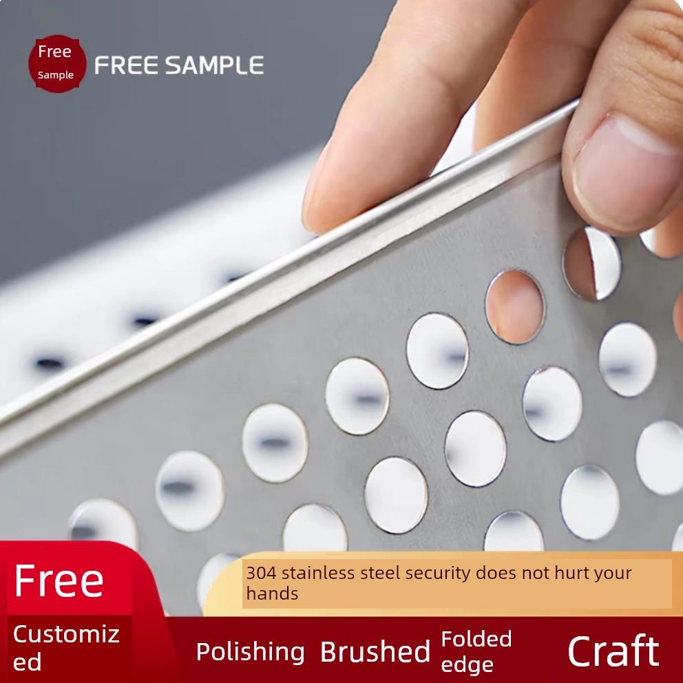 1mm特厚阳台防护网304不锈钢冲孔板防盗窗防漏窗台护栏防盗网垫