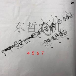 迪尔904 1204后动力输出轴PTO单转双转卡簧O型圈垫圈弹簧销 1054