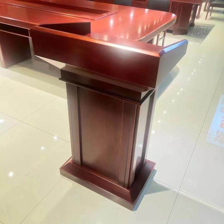 实木讲台演讲台发言台贴木皮讲台桌接待台咨询台会议演讲台迎宾台