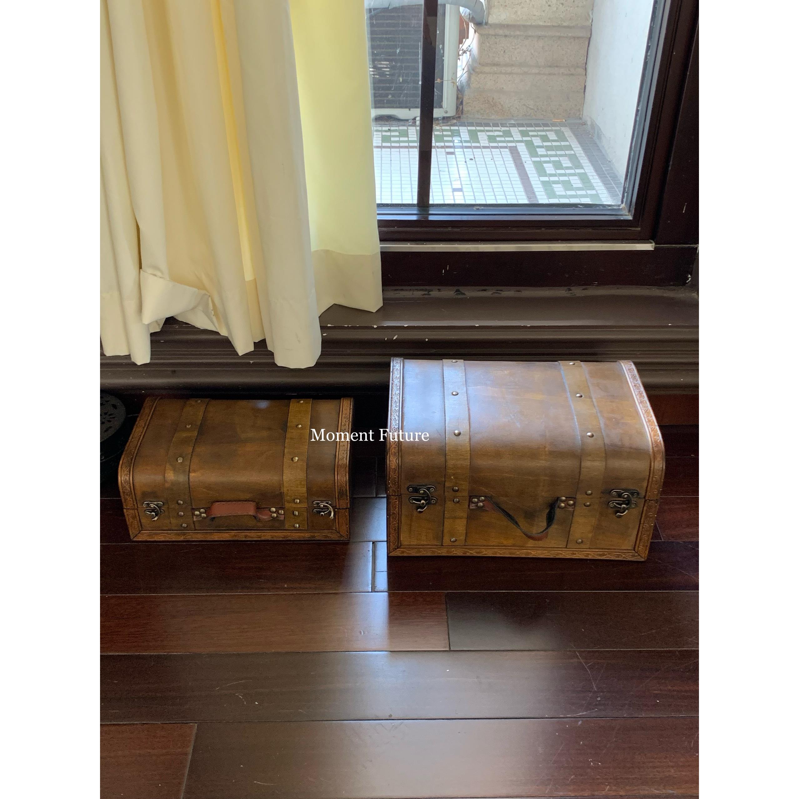 Moment Future复古风怀旧箱子摆件老物件皮箱摄影道具装饰品收纳