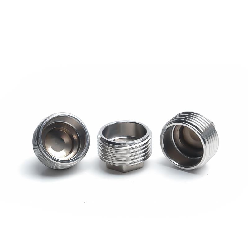 201不锈钢丝堵四方堵头塞头闷头4分6分1寸外丝四分管堵头DN15DN20