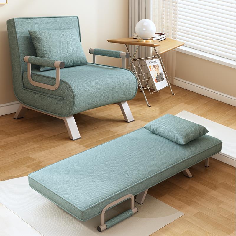 折叠沙发床带滑轮子移动单人床两用办公午休床沙发床阳台临时床