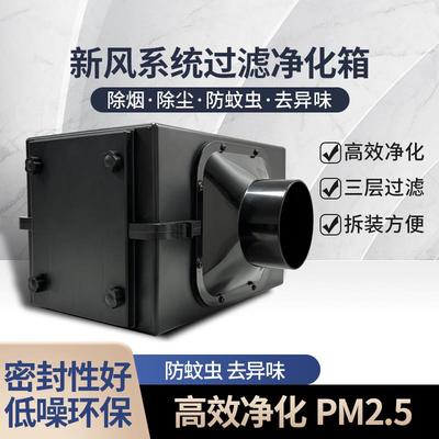 新风系统空气净化箱过滤箱室内前置高效净化器防灰尘雾霾PM2.5