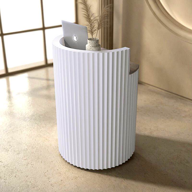 服装店收银台小型简约导购吧台弧形迎宾前台接待台咨询台烤漆包邮