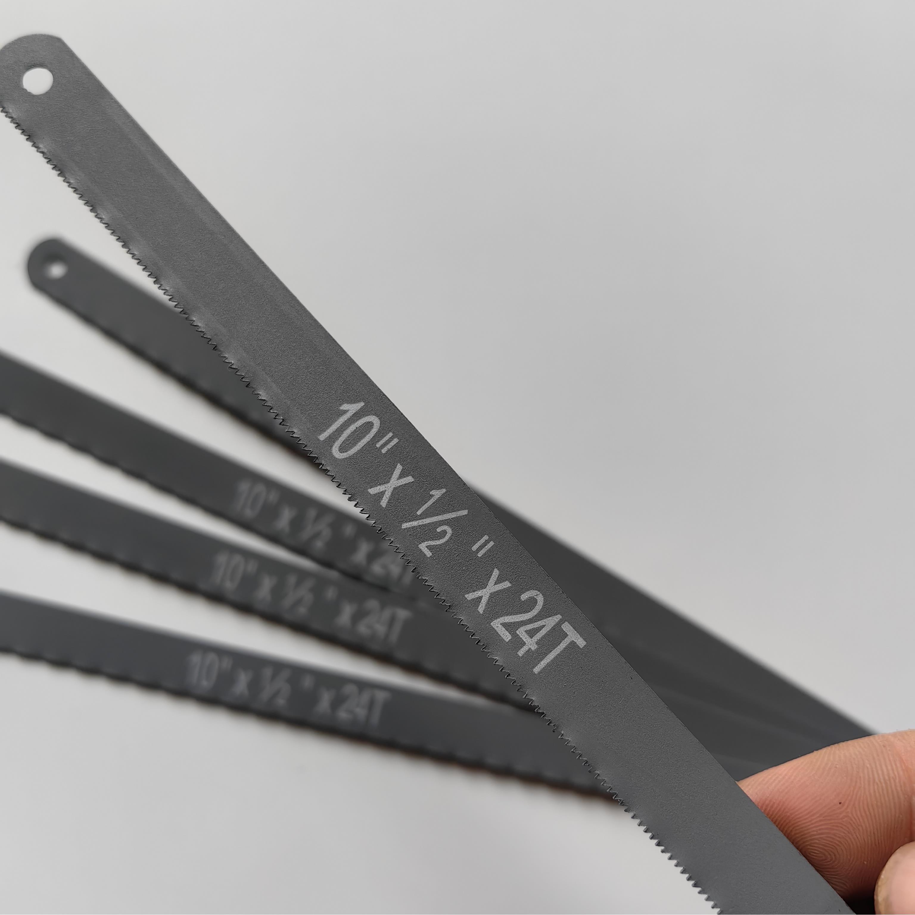 外贸10寸12寸钢锯条3支5支装高速钢合金钢手锯条钢锯弓双金属锯条