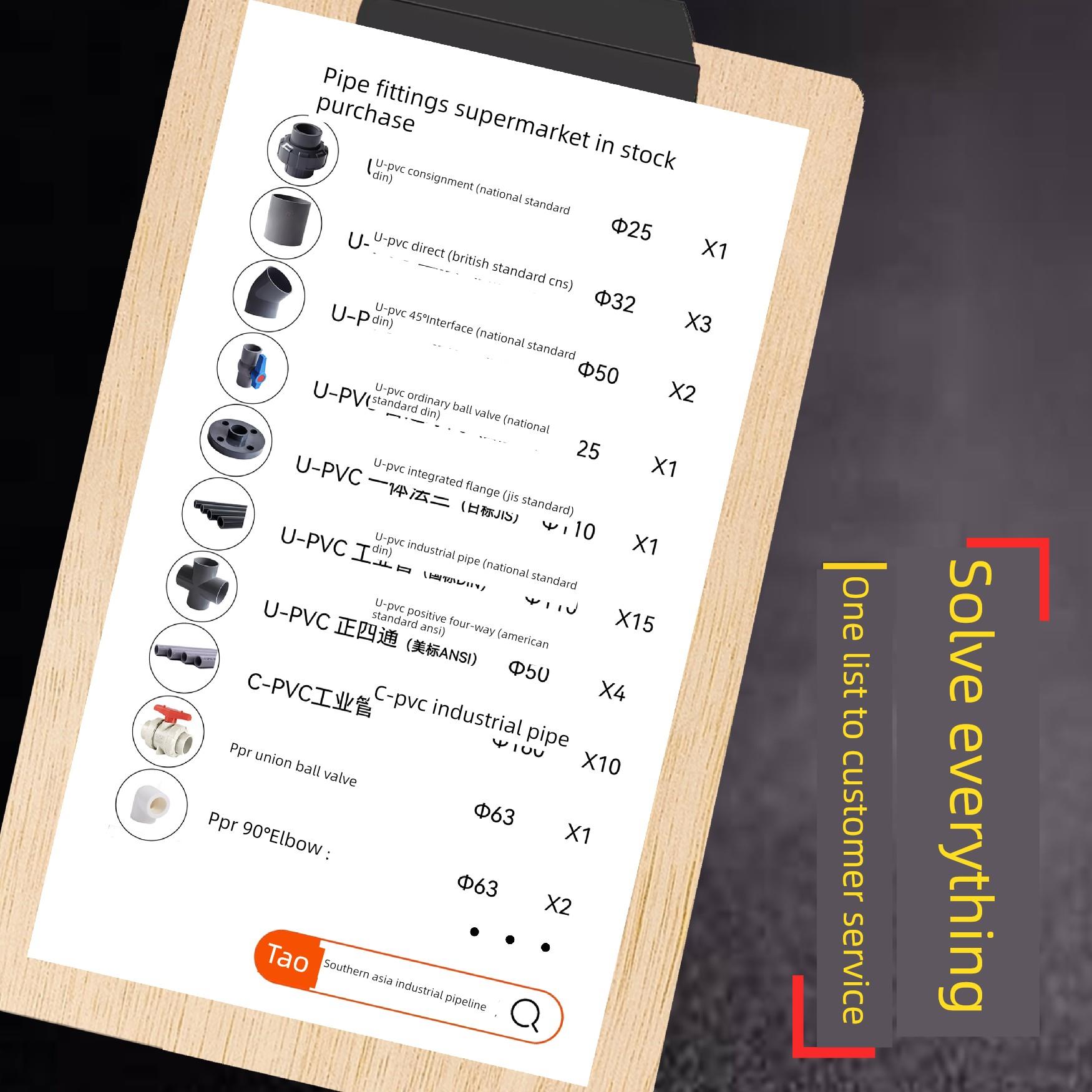 桌面塑料南亚Upvc减径直接给水减径接头哈亚Pvc大、小头Pvc水管配