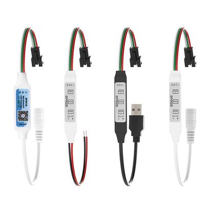 SP002E SP621E蓝牙迷你3键led幻彩控制器2812B全彩灯带WS2811灯条