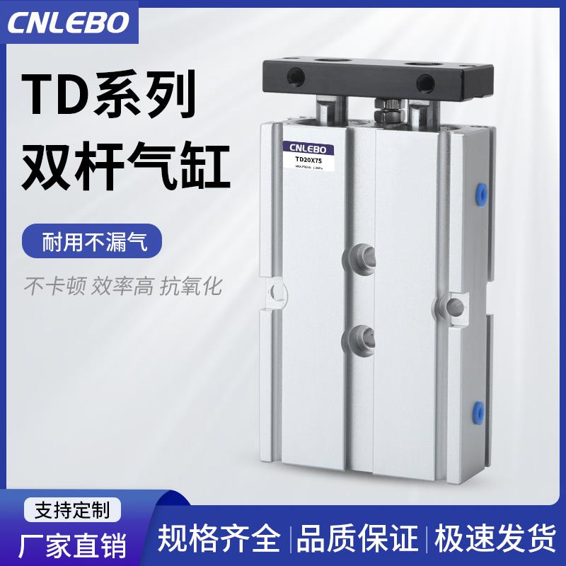 双轴双杆气缸TD6/10/16X20X25X30X32X40X50X60X75X80X100X125-SD2