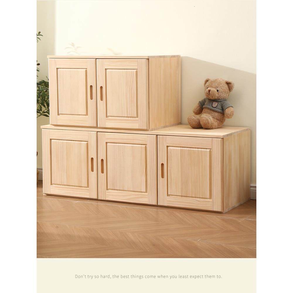 实木原木衣柜配套顶柜环保松木简易大容量卧室收纳柜2门3门顶箱柜