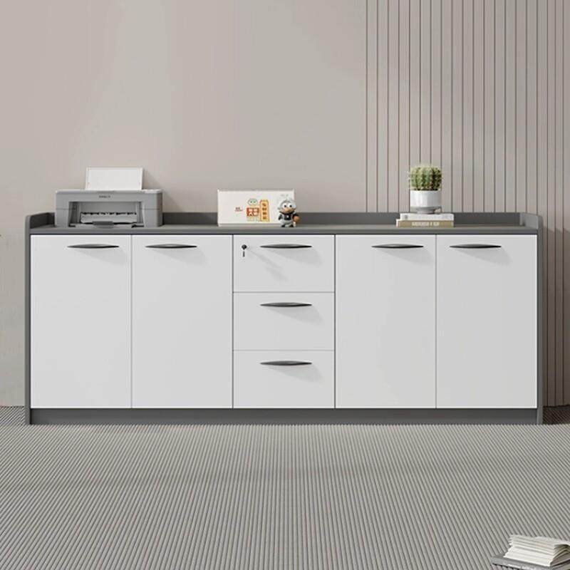 办公室茶水柜会议室柜子落地矮柜隔断办公桌侧柜置物复印机储物柜