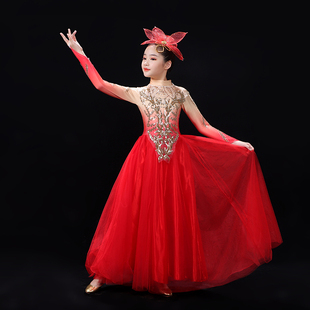 儿童六一表演出服女童灯火里的中国舞蹈服万疆古典舞开场舞大摆裙