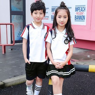 幼儿园园服夏装 儿童英伦学院风套装 毕业班服小学生夏季 校服短袖