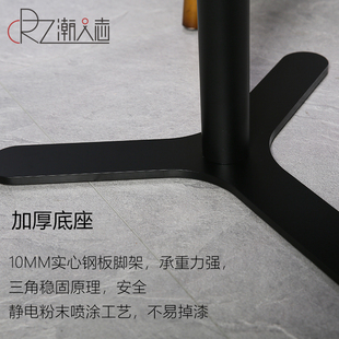 北欧轻奢吧台桌家用高脚桌子甜品奶茶店酒吧桌铁艺白色圆形小吧台