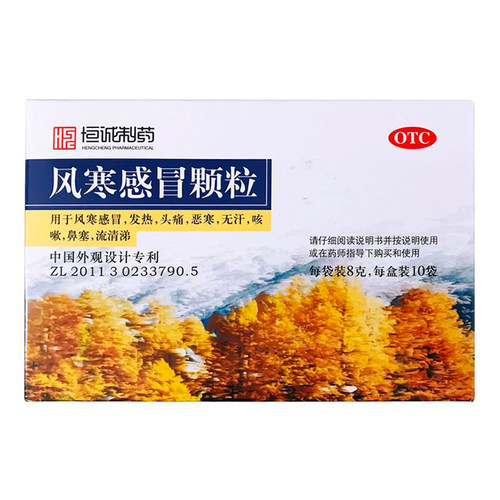 恒诚南海风寒感冒颗粒8g*10袋/盒发热咳嗽头痛无汗恶寒流清涕鼻塞